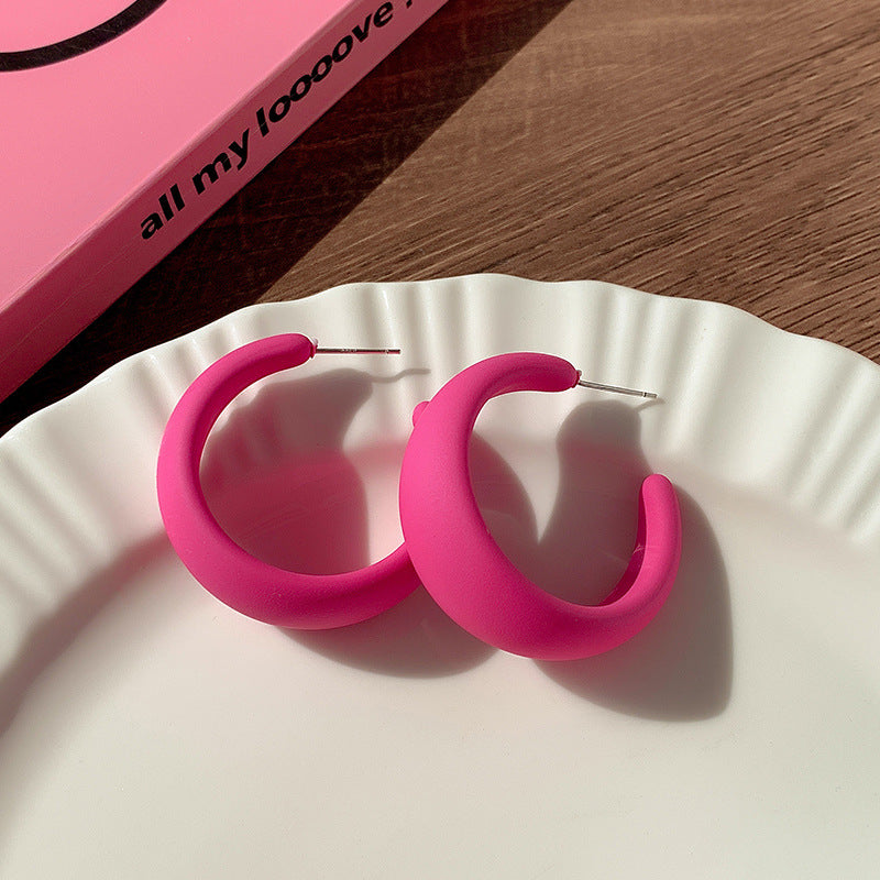 Wholesale Dopamine Rose Red Earrings